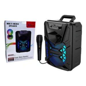 ZQS-8152 New Portable Karaoke Speaker 20W Power 8" Driver Wired Mic LED Light 3000mAh Battery Bluetooth