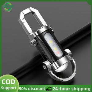 【HOSPORT】Mini Flashlight Multifunctional COB LED Keychain Flashlight Ultralight Camping Flashlight for Outdoor Emergency【1-3 days delivery】