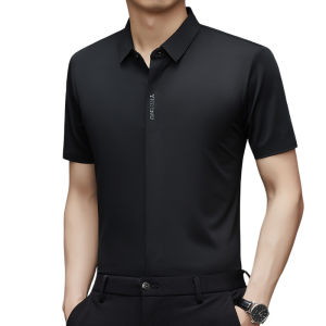 Mens Business Casual Shirt / Short Sleeve Business Wear / Breathable Comfortable Stretch / Casual Business Occasions / For Middle-aged Men