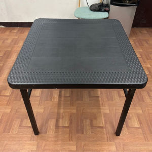 DAILYGO Foldable Rattan Table Dining Table Scratch Resistant Work Desk Outdoor Rattan Table Resistant