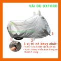 Bạt phủ xe máy cao cấp chống nắng mưa chất liệu vải dù oxford, rằn ri 3 lớp phù hợp với mọi dòng xe. 