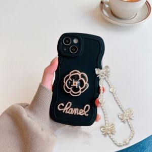 NA GC13 Softcase Wavy Flower 3D Lanyard Untuk 6 6 PLUS 7 SE 2020 7 PLUS 8 PLUS X XS XR XS MAX 11 11 PRO 11 PROMAX 12 12 PRO 12 PROMAX 13 13 PRO 13 PROMAX 14 14 PRO 14 MAX PLUS 14 PROMAX