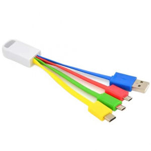 AUUSB Charging cable keychain 5-in-1 multi-functional USB Applicable IOS Miniature USB and type-c Android data cable