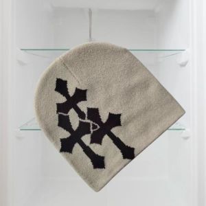 FELIZ Thánh giá Mũ đan Sợi Y2k Mũ đan Jacquard Gothic Giữ ấm Mũ lạnh Nam Nữ