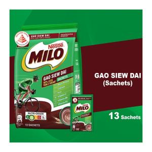 Milo Gao Siew Dai Less Sugar Chocolate Malt Powder With Milk - 13 Sachets