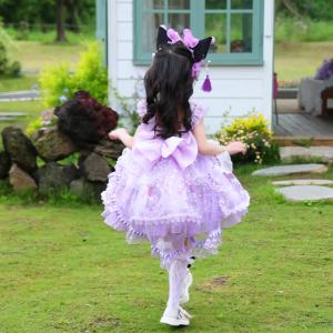 Girls Childrens Clothing Kuromi Lita Dress Princess Dress Puffy Dress Heavy Tail Gown Performance Costume