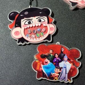 Anime Nezha Aobing Lắc Móc Khóa Acrylic Hình Móc Khóa Mô Hình Búp Bê Cosplay Mặt Dây Chuyền Phụ Kiện Quà Tặng