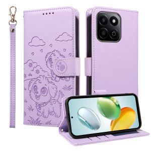 Ốp Nắp gập Có Khe Cắm Thẻ Ví da nam châm chống rơi x7c X8C X9C / Honor x7b x8b x9b x6b x5b họa tiết cún cưng