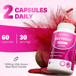 Boost Nitric Oxide Naturally!Rosabella Beetroot Pills for Energy & Healthy Blood Pressure