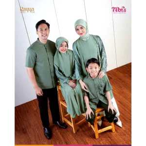 SARIMBIT NIBRAS GAIA GREEN FAMILY SERIES GAMIS BAJU BUSANA MUSLIM IBU ANAK BAYI BABY BALITA REMAJA PEREMPUAN