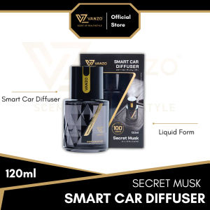 Vanzo Smart Car Diffuser Multiple Spray Modes Smart Auto Vibration Sensor Car Perfume Air Freshener Pewangi Kereta Lasts 100 days Hadiah Original 120ml