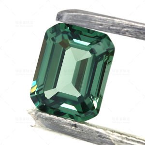High Quality Lab Grown Emerald Sapphire Rectangular Green Gemstones for Jewelry Making Optional AGL Certificate