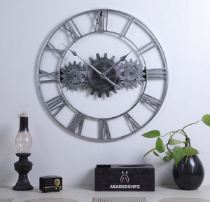 Minimalis Nordic siri dinding jam besi seni jualan panas Vintage Roman jam rumah ruang tamu mudah dan fesyen Retro hiasan kreatif 40cm