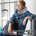 Coslife Portable Travel Neck Pillow for Airplane 100% Pure Memory Foam Travel Pillow for Flight Headrest Sleep. 