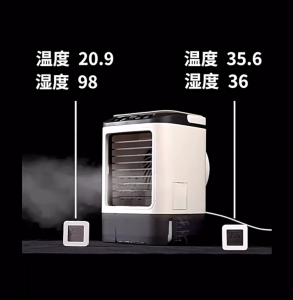 Portable Air Coolers with Humidifier USB Powered 3 Speed Cooling Fan 7 Color Night Light For Home Office Camping