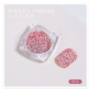 Woolen Powder Nail Art Wool Sweater Icing Snow Sugar Rainbow Black White Knitted Autumn Winter Gauze Pink Purple Blue