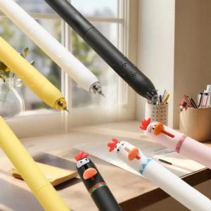 QUANSEN Cute Pet Chick Creative Funny Stress Relief Press Neutral Pen INS High Beauty Student Black Pen