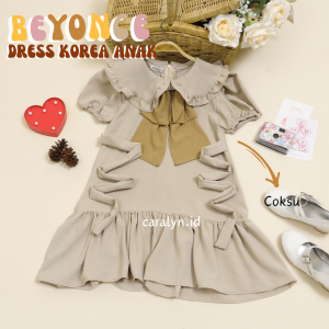 DRESS ANAK BEYONCE CRINKLE PITA KEKINIAN MODEL KOREAN STYLE
