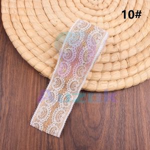 AUK 2m Handmade Decorations Linen Volume Burlap Ribbon Cloth Roll Lace DIY Manual Accessories