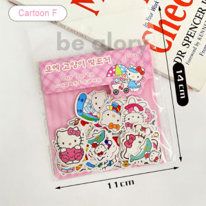 100pcs Cute Cartoon Waterproof Sticker DIY Notebook Phone Case Cup Decoration Student Stationery Arts Crafts