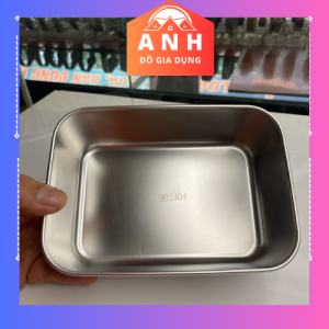 Hộp Đựng Chữ Nhật BẰNG INOX 304 CỠ LỚN CÓ LẮP ĐẬY. KHAY INOX 304 ĐỰNG THỰC PHẨM CAO CẤP .
