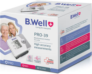 Máy đo huyết áp cổ tay B.Well Swiss PRO-39 cao cấp - Nhập khẩu từ Thụy Sĩ - Bảo hành chính hãng 5 năm 1 đổi 1