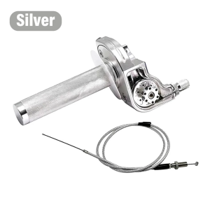 7/8 22mm Quick Action CNC Throttle Grip with Cable Aluminum Alloy Twist Universal
