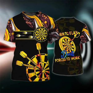 [Local Stock] Christmas Halloween Mens Clothes Darts T-shirt Crew Neck Short Sleeve T Shirt 3D Printing Unique Design Fashion Trend Novel Cool Sports Tees Top
