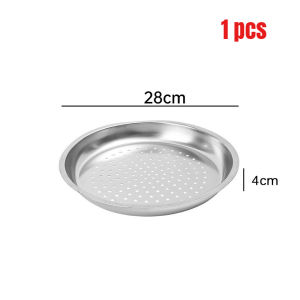 28CM Stainless Steel Round Steamer Durable Dumplings Fish Steaming Tray Thickened Steamer Kitchen Cooking Gadgets