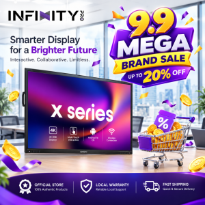 InfinityPro 4K X Series Gen-5 Interactive Display with Android 16 Monitors Touchscreen Smart Board Panel