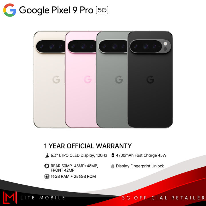 Google Pixel 9 Pro 128GB / 256GB/512GB(Singapore Set) 1 Year Official