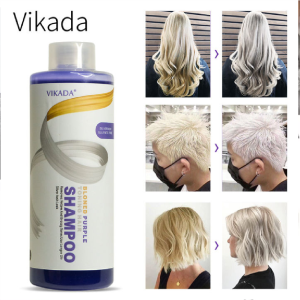 500ml Professional Anti-Brassy Purple/Silver Shampoo For Blonde Bleached Highlighted Hair Remove Yellow 发廊专业去黄洗发液
