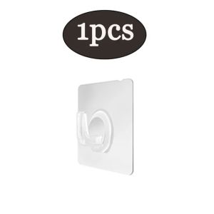 5/10/20pcs Transparent Wall Hook Self-adhesive Waterproof Seamless Door Wall Hook Kitchen Bathroom Accessories