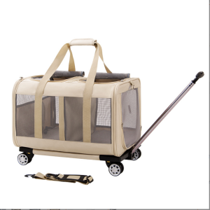 LOCAL STOCK Large cat carrier Backpack portable expandable Shoulder pet bag for outings with two separate compartments for two cats dog travel bag pet rolling suitcase