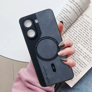 Casing Xiaomi Poco X7 Pro Luxury Leather Phone Case Two Tone Combination