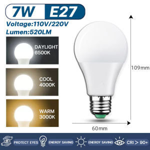 LED Light E27 Bulb Energy Saving Lights 5W 7W 12W High Transmittance Lighting 220V Led Bulbs Clear Led Lamp