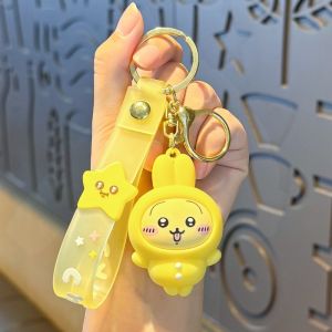 Chiikawa พวงกุญแจการ์ตูนอะนิเมะตัวเลข Hachiware Usagi Key แหวนกระเป๋าเป้สะพายหลังจี้ Cuddly ของเล่นเครื่องประดับของขวัญสําหรับสาวเด็ก