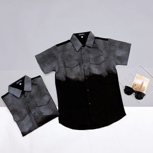 Áo sơ mi nam nữ tay ngắn Loang   chất vải đũi cao cấp chuẩn phom trẻ trung năng động giá rẻ HVSTORE