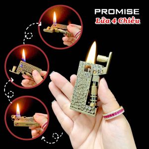 BẬT LỬA PRO ME SE LỬA 4 CHIỀU VÂN GÕ BÚA XÀI XĂNG