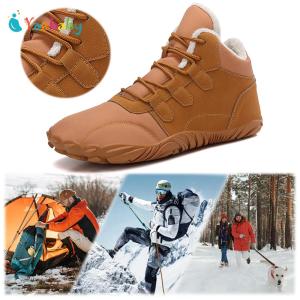 Barefoot Snow Boots Warm Fur Shoes Non Slip Outdoor Trekking Shoes Thermal Desert Combat Boots Comfortable for Men Women