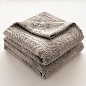 Solid Color Multifunctional Cotton Knitted Air Conditioning Blanket Summer Towel Style Sofa Throws Blankets Bedspread