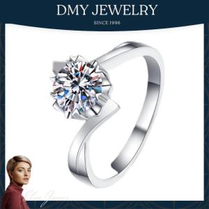 DMY Jewelry Diamond Ring For Women/2CT Moissanite Ring Engagement Ring/Moisanite Ring/Woman Jewellery Ring/925 Silver Ring/Silver Ring Women/Moissanite Diamond Ring/Moissanite Jewelry/Moissanite Ring Gra/Moissanite Ring 0.5 Caret/Snowflake Design Ring