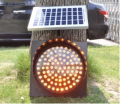 Wireless Solar Traffic Light Security Led Traffic Solar Powered Blinker Traffic Signal Light. 