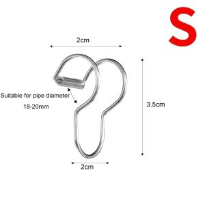 30Pcs Stainless Steel Windproof Hanger Buckle Laundry Hanging Anti-slip Fixed Lock Home Clothes Hanging Organizer Hooks S/M/L