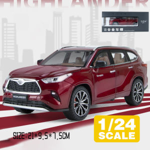 LEO 1:24 Toyota Highlander SUV Metal Diecast Alloy Toy Car Model Trucks For Boys Children Kids Toys Vehicles Hobbies Collection
