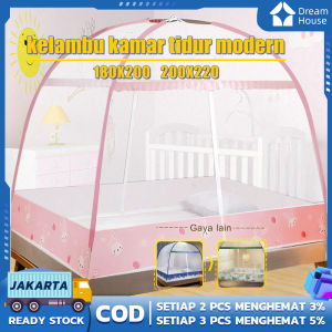 (CODikirim Dari Jaka)Kelambu Tidur 180x200cm/ 200x220cmTirai Lipat / Kelambu Anti Nyamuk Kelambu Tidur Resleting / Kelambu Dewasa / Kelambu Tempat Tidur Anti Nyamuk Ada Karet Pinggir Di Setiap Sudut / Kelambu Anak / Kelambu Nyamuk / Kelambu Tenda