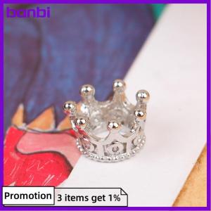 Banbi 2pcs 1:12 Dollhouse Miniature Mini Metal Crown Model Toys Dolls Accessories
