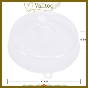 [Valitoo] Clear Microwave Plate Cover Food Dish Lid Ventilated Steam Vent Kitchen Cooking