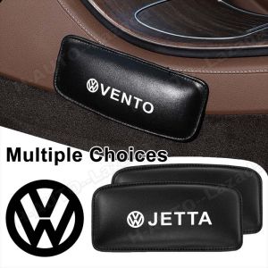 Car Knee Pad For Volkswagen Polo Beetle Vento Jetta Tiguan Golf Passat Nuevo Scirocco Touran Taos Transporter Pu Leather Seat Cushion Seat Headrest Pillow Knee Guard Cover Car Assessoires Interior
