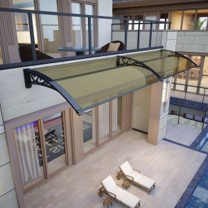 Awning Rain Cover For Balcony Awning Rain Cover Sunshade Outdoor Rain Cover For Balcony Plastic Steel Transparent PC Board Courtyard Awning 遮阳板